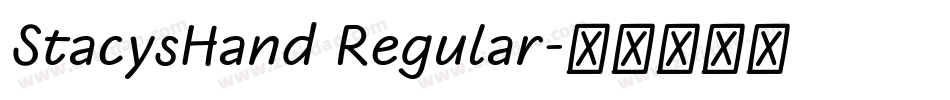 StacysHand Regular字体转换